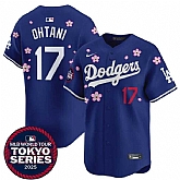 Men's Los Angeles Dodgers #17 Shohei Ohtani Royal 2025 Tokyo Series Limited Stitched Jersey Dzhi,baseball caps,new era cap wholesale,wholesale hats